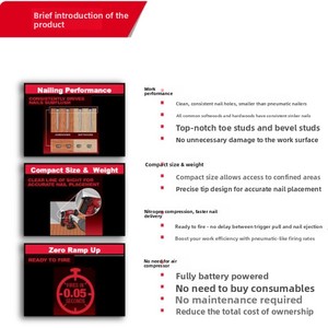 Clavadora Neumática Inalámbrica <span class=keywords><strong>Milwaukee</strong></span> M18 FN18GS <span class=keywords><strong>de</strong></span> 18V con Motor sin Escobillas para <span class=keywords><strong>Clavos</strong></span> <span class=keywords><strong>de</strong></span> 18 Ga - Product Image 5