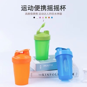 แก้วเชคโปรตีนพลาสติก 400 มล. สำหรับออกกำลังกายที่ยิม - Product Image 1