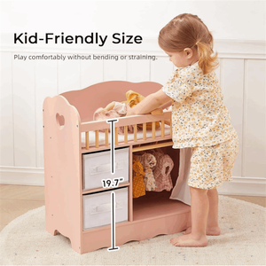 <span class=keywords><strong>Cambiador</strong></span> de bebé de madera rosa para niños a precio <span class=keywords><strong>barato</strong></span> con perchas para abrigos tamaño personalizado y embalaje personalizado - Product Image 4