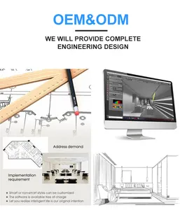 Disposition personnalisée des points d'éclairage et des schémas d'éclairage pour toute la maison à l'intérieur de la maison intelligente Villa Track Lights