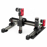 Table coulissante robotisée CNC à 3 axes XYZ de 45 mm en acier allié de haute précision 0,05 mm avec guidage linéaire et roulement pour l'automatisation de tourneuse