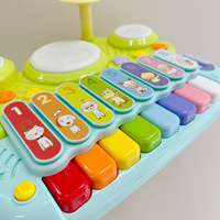 Ensemble éducatif électronique 5-en-1 : Xylophone, Glockenspiel, Piano, Batterie Jazz, Jouet Hamster en plastique ABS pour enfants de 0 à 3 ans
