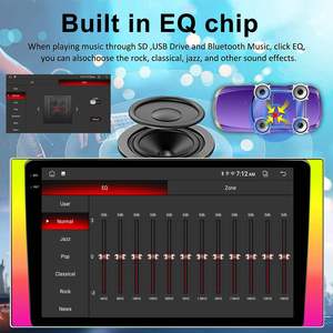 Lecteur autoradio universel 10.1 pouces écran partagé tableau de bord Android Auto CarPlay GPS WIFI BT FM Mirror Link 4 Core - Product Image 5