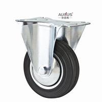 Meilleures ventes mondiales - Roue pivotante en caoutchouc élastique noir de 3, 4, 5, 6, 8 pouces - 360° °   Roulettes industrielles pivotantes pour chariots et machines