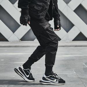 Pantaloni <span class=keywords><strong>Cargo</strong></span> Funzionali Streetwear con Laccetti alla Caviglia, Tendenza Nazionale Autunnale, Stile Cool e Alla Moda, Pantaloni Sportivi Militari Sottili e Comodi - Product Image 2