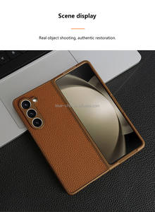 Étui de téléphone pour homme en cuir véritable de haute qualité, résistant aux chocs, design personnalisé Yanchentian, plusieurs couleurs, pour Fold 6 - Product Image 6