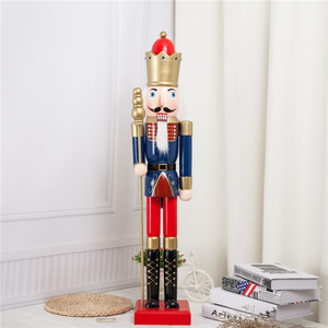 Artisanat en bois, casse-noisette soldat de 90 cm de haut, décorations de Noël, casse-noisette en bois pour la décoration de Noël - Product Image 6