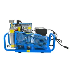 Haute pression 100L/min 4 cylindres arrêt manuel 300bar 30mpa 4500psi compresseur d'air de plongée sous-marine pour respirer les bouteilles de gaz