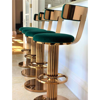 Chaise de salle à manger moderne en acier inoxydable et cuir PU, réglable en hauteur, chaise de luxe pour la maison, les événements commerciaux et les banquets