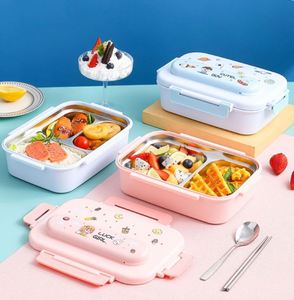 Boîte à lunch thermique mignonne et kawaii avec couvercle en plastique, compartiments divisés, écologique et compatible micro-ondes, bento pour enfants - Cadeaux parfaits - Product Image 4