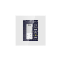 Interrupteur intelligent à variation d'intensité LANBON L8-HD 10A 250V avec écran LCD, WiFi Mesh, tactile, compatible Alexa et Google Home, norme EU/US, verre trempé