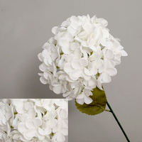 Bunga Hydrangea Imitasi Bahan PU Terasa Seperti Asli, Melembapkan, Tanaman Artifisial untuk Dekorasi Pernikahan, Hotel & Natal