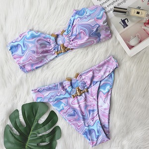 Vente en gros de <span class=keywords><strong>Bikini</strong></span> <span class=keywords><strong>Xn</strong></span> sexy de luxe à strass pour filles <span class=keywords><strong>Bikini</strong></span> maillot de bain cristal Trajes De Bano - Product Image 6
