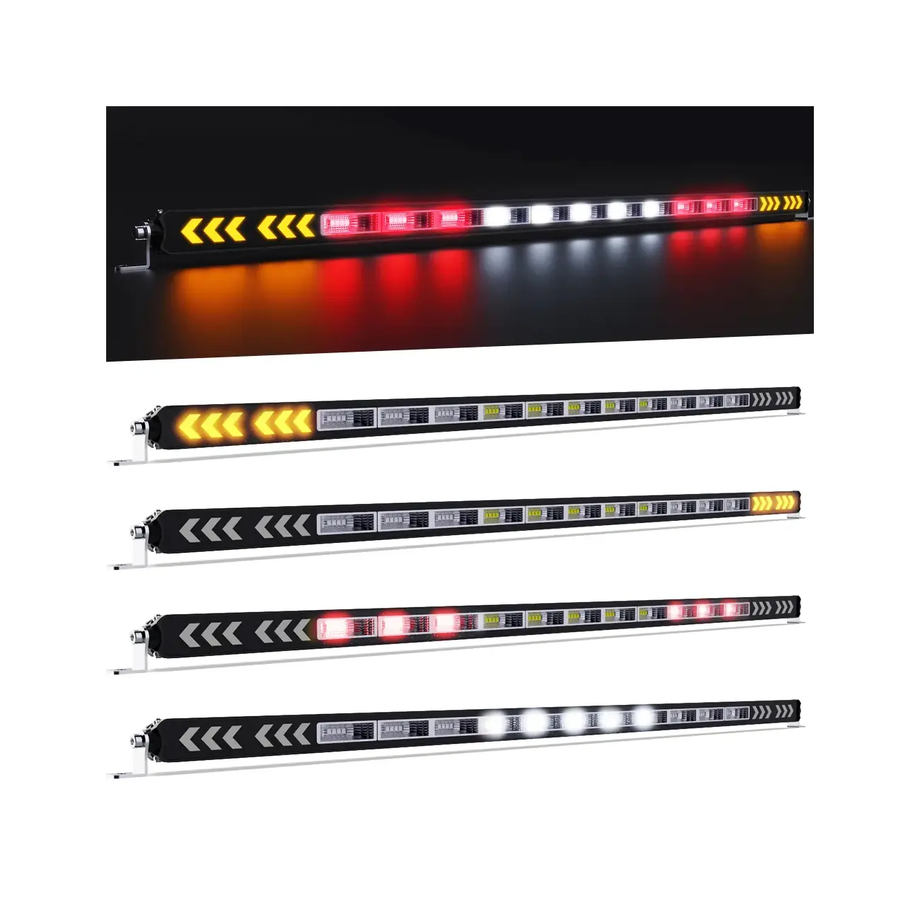 Super Slanke Dunne 32 Inch Utv Tun Signaal Achterlichten Achtervolging Led Bar Voor Atv Rzr Polaris Sxs Met Remlicht Achteruitrijden