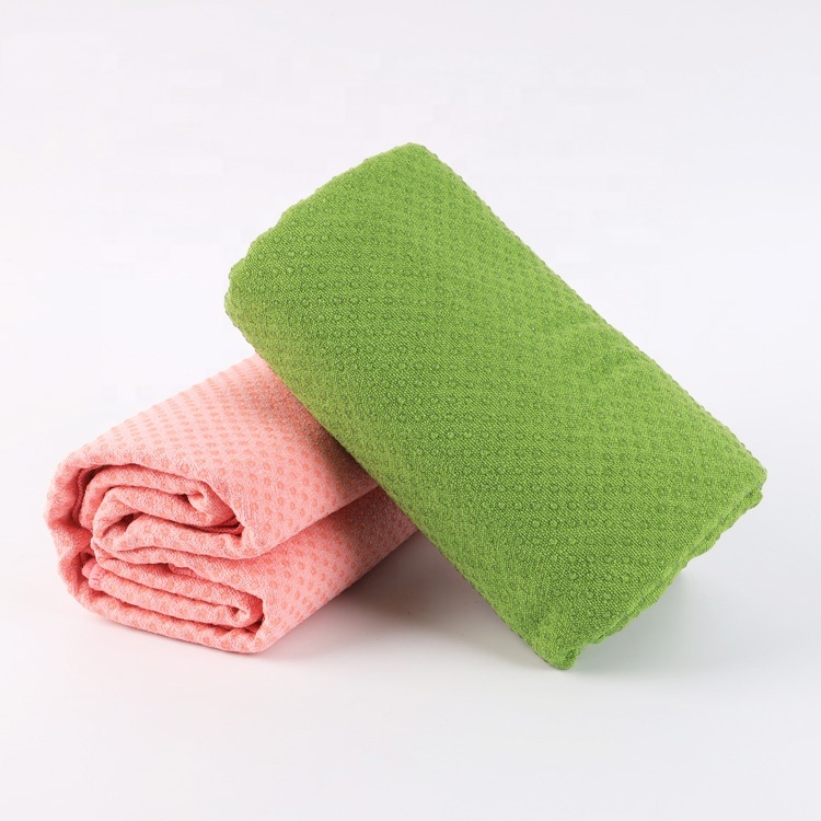 Serviette De Yoga Antidérapante 183x63cm - Serviette Tapis Yoga Avec Silicone, Lavable En Machine