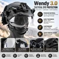 Visière de casque Wendy 3.0 à haute transparence, lentille protectrice rabattable à fixation rapide en PC pour entraînement extérieur, accessoires de casque de sécurité