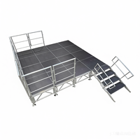 Pieds modulaires réglables en alliage d'aluminium 6061-T6 robustes pour système d'éclairage de scène de concert professionnel en extérieur (Noir)