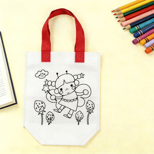 Bolsa de Compras de Tela No Tejida para Niños, para Dibujar y Pintar, Reutilizable y Ecológica, Kits de Arte y Manualidades - Product Image 6