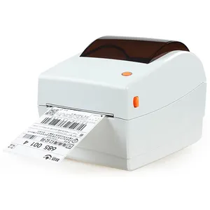 Printer termal label pengiriman 4Inch120mm harga pabrik antarmuka Bt/USB kecepatan tinggi dengan tempat sampah kertas besar untuk logistik TP403