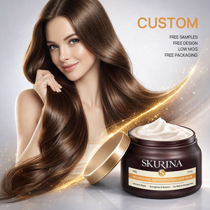 Crème capillaire nourrissante végétalienne légère aux protéines végétales et à l'huile de jojoba, absorption rapide, non grasse, hydratation et brillance, 500g - Product Image 2