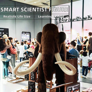 Statue de scientifique grandeur nature en cire, ultra-réaliste, pour musée scientifique, parc d'aventure, centre commercial, en fibre de verre - Product Image 3
