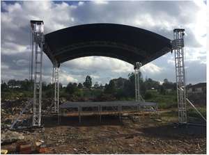 Sistema de armazón de techo de aleación de aluminio, armazón de techo de aluminio con pernos de escenario, armazón de iluminación para conciertos, escenario móvil para conciertos - Product Image 2