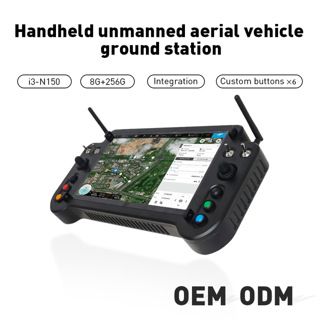 Industrial Handheld Ground Control Station Intel N150 8-Core 8GB RAM 256GB SSD Portable Field Control Terminal OEM ODM
