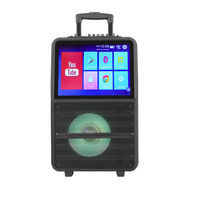 Mejor precio Altavoz de karaoke Woofer de 8 pulgadas Sistema Android de caja de sonido de gran potencia con pantalla inteligente de 14,1 "con luz LED