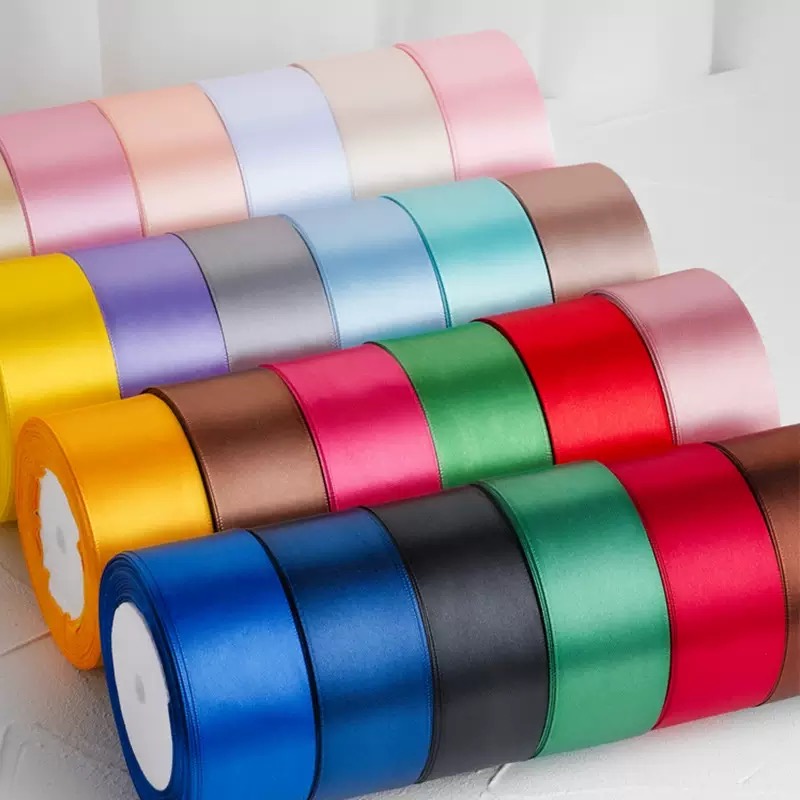 Wholesale Eco-Friendly Metallic 4cm Polyester Ribbon Colorful Christmas Gift Decoration Wedding 25 Yards Packaging Boxes Flower