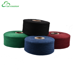 Cai Vương Quốc ne10/1 Màu quân đội màu xanh lá cây chăn/thảm dệt tái sinh polyester bông nhuộm sợi - Product Image 4