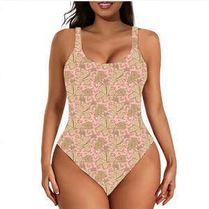 Costume da bagno intero senza maniche con stampa hawaiana per bambine/donne, produzione di massa 2026 - Bikini da spiaggia per ragazze - Product Image 2