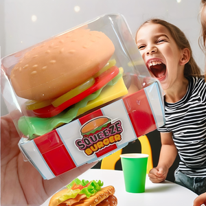 YOUYI Creative Hamburger <b>Squishy</b> Funny Prank Stress Relief Squeeze Fidget <b>Toy</b> Simulation TPR Material for Kids Ages 8-13 - Product Image 2