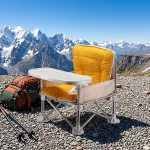 Chaise haute moderne pour <span class=keywords><strong>bébé</strong></span>, pliable, avec logo personnalisé, chaise rehausseuse en plastique pour <span class=keywords><strong>bébé</strong></span>, pour le camping, la plage, les repas et les parcs - Product Image 2