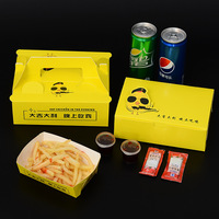Boîte à poulet frit personnalisable, biodégradable, de haute qualité, pliable, avec couvercle