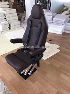 Silla de conducción de barco de excursión ajustable negra al por mayor hecha de aluminio y PU con certificado CCS para uso en <span class=keywords><strong>Marina</strong></span> - Product Image 4