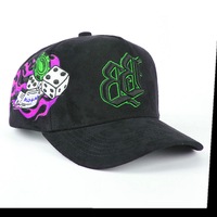 Gorras Deportivas 3D de Alta Calidad con Forro de Satén, Gorra de Béisbol Unisex con Logotipo Personalizado, Poliéster, Visera de Gamuza Negra, 5 Paneles, Diseño Étnico con Puntos