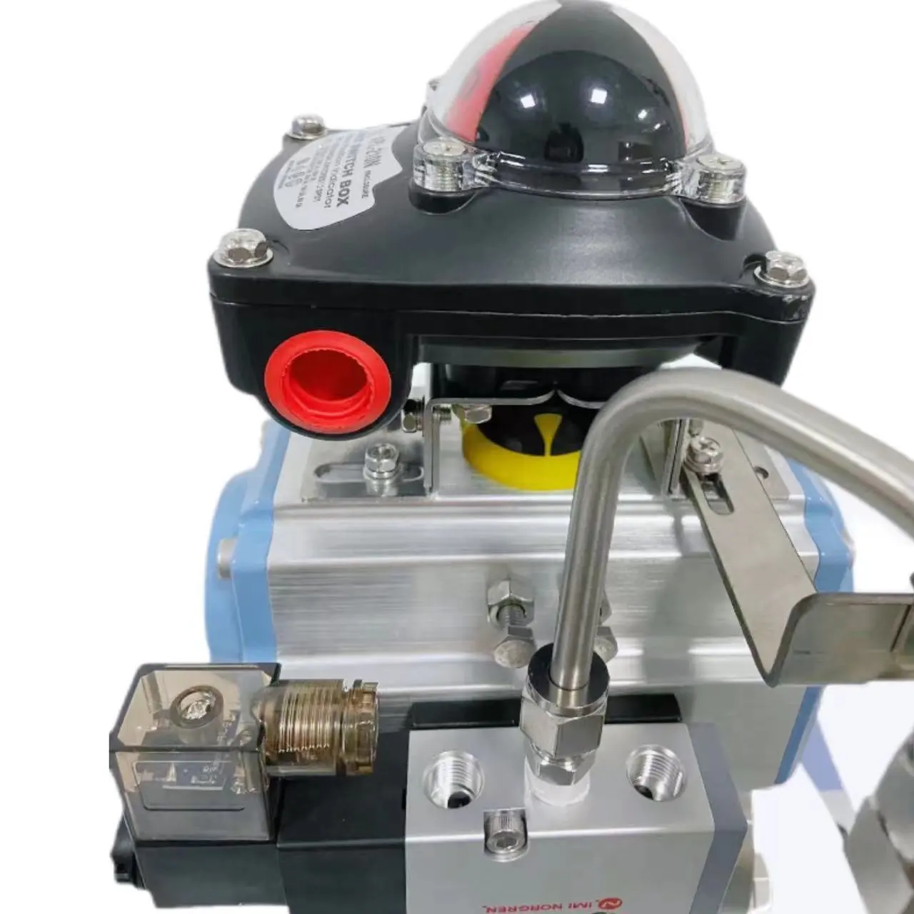 Pneumatic flange ball valve Including accessories