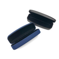 Étui à lunettes de luxe personnalisé avec logo, en métal noir, pour verres optiques, grand format, en PU, personnalisable en gros