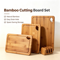 Planche à découper rectangulaire en bois de bambou, épaisseur 1,4 cm, compatible lave-vaisselle, pour charcuterie, découpe de viande, idéale pour la cuisine domestique