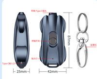 Produits populaires forme de voiture prise télescopique conception d'urgence Mini porte-clés banque d'alimentation pour Android pour Iphone