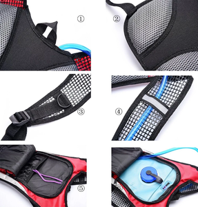 Sac à dos léger et portable avec poche à <span class=keywords><strong>eau</strong></span> de 2 L, en nylon imperméable, pour le <span class=keywords><strong>cyclisme</strong></span>, la randonnée, les sports de plein air, toutes saisons - Product Image 4