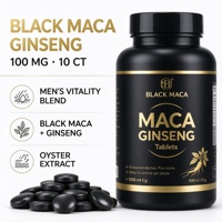 Comprimés de Maca Noire et de Ginseng OEM ODM Marque Privée Vente en Gros Haute Qualité Stock Disponible Quotidien pour Hommes Sportifs