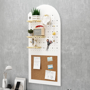 Fai da te altre decorazioni per la casa a buon mercato in legno pegboard peg board shelf <span class=keywords><strong>wall</strong></span> display storage organizer stand rack - Product Image 2