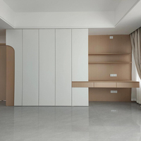 Armoire en bois moderne minimaliste de haute qualité avec coiffeuse intégrée et rangement