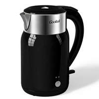 Bouilloire électrique 1,7 litre Chauffe-eau rapide Chaudière Bouilloire en acier inoxydable Arrêt automatique Bouilloire à eau portable