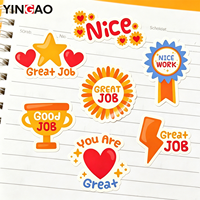 Hojas de Pegatinas Coloridas y Divertidas para Hacer Manualidades, Pegatinas Motivacionales de Recompensa para Maestros, Dibujos Animados de Incentivo para Estudiantes, Decoración para Equipaje