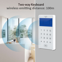 Keypad Kata Sandi Sentuh Nirkabel & 2 Buah Kartu RFID, Keypad Keamanan Komunikasi Dua Arah 433 868MHz Aktifkan/Lepaskan/SOS untuk Alarm Fokus