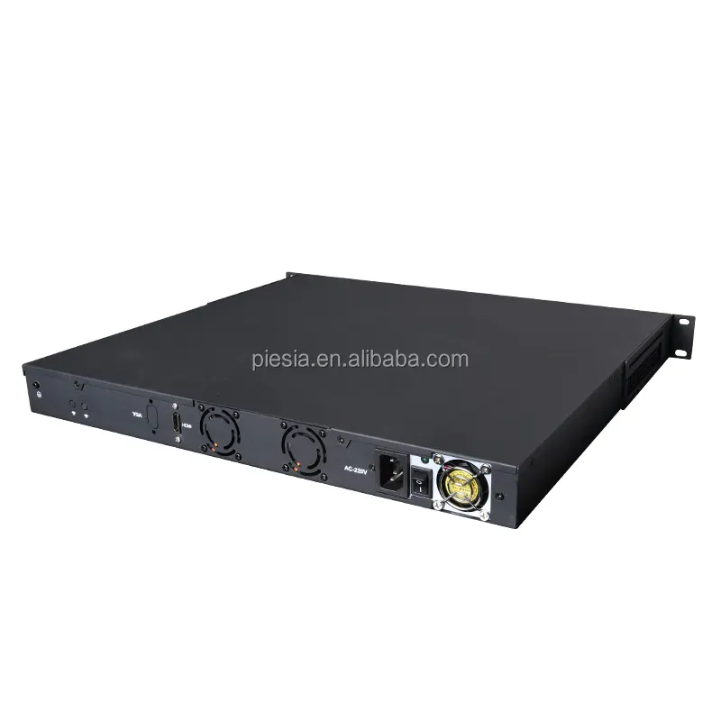 Stok LGA1700 PC Mini 1U Firewall Server dengan 6LAN SFP + 10G PFSense tertanam industri PC M.2 penyimpanan kompatibel