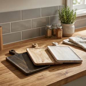Planche à découper de cuisine en bois, de forme rectangulaire pour 3 finitions 1 pièce - Product Image 3