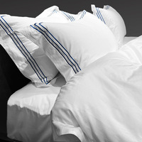 Ensemble de literie d'hôtel 4 pièces, drap de lit blanc épaissi 100% coton, housse de couette, luxe pour maison d'hôtes, norme OEKO-TEX 100